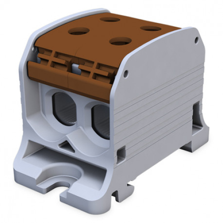 svorka 1-pól krytá RKA 50 1/4 L B hnedá (4-vývody) (1312024)